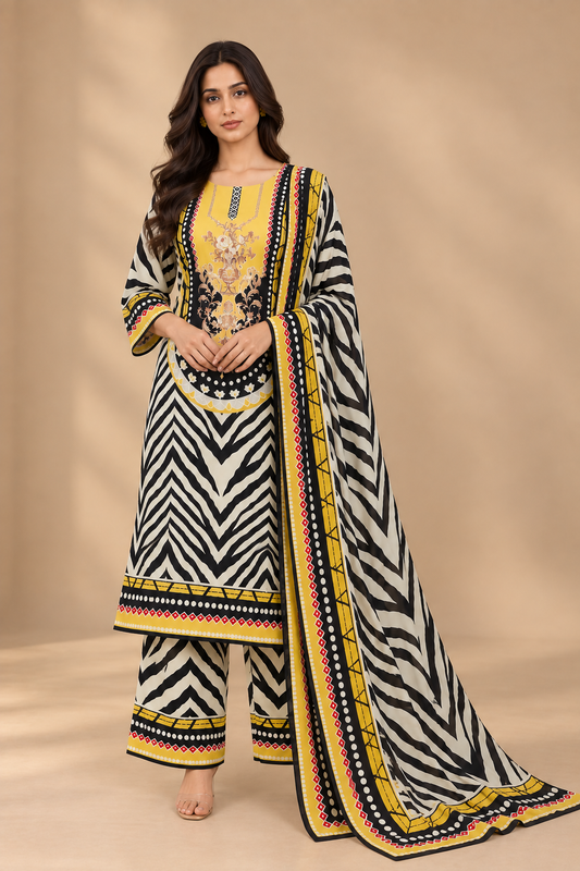 Sunshine Muse Printed 3-Piece Suit Set