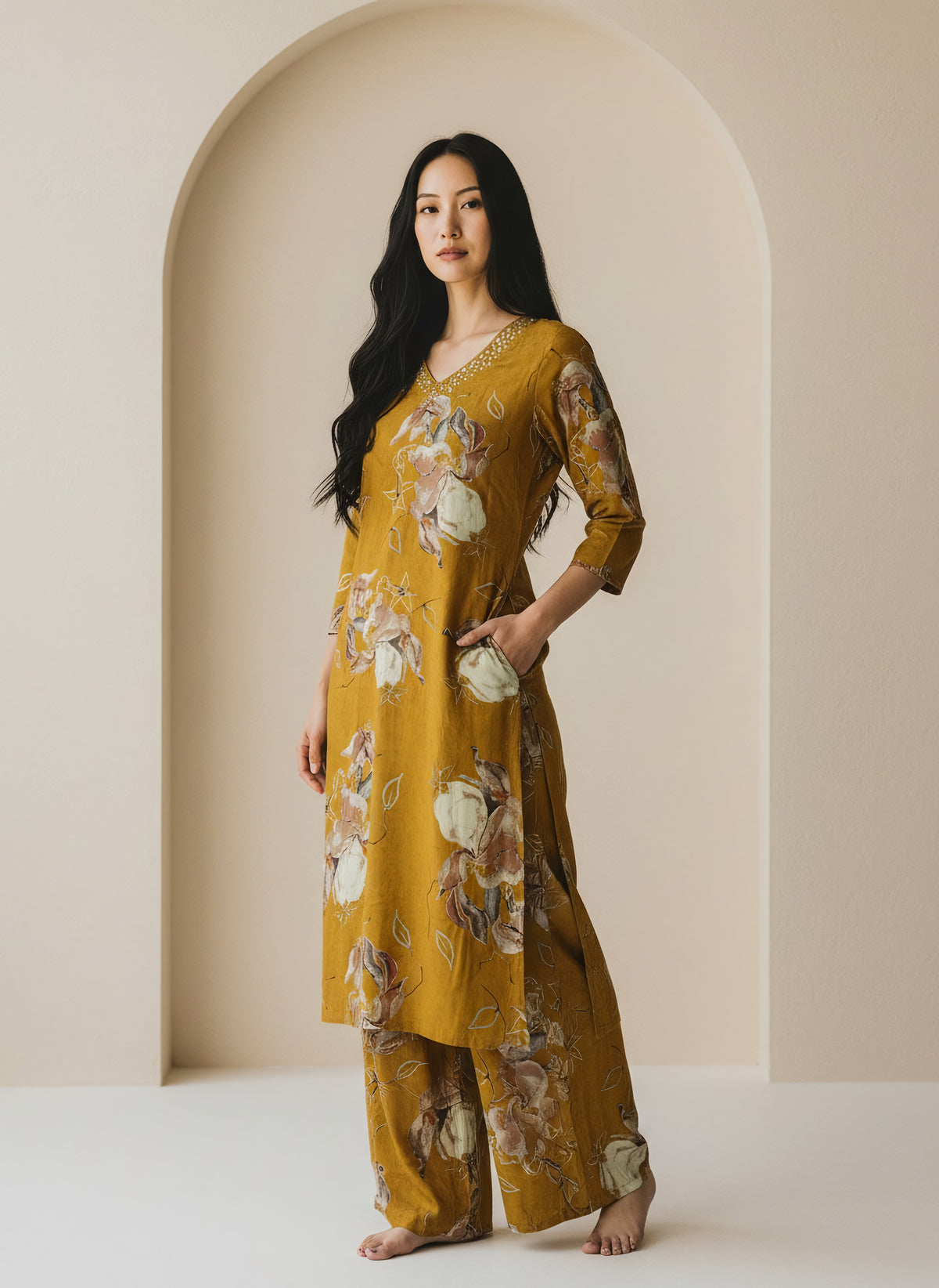 Mustard Bloom Co-ord Set