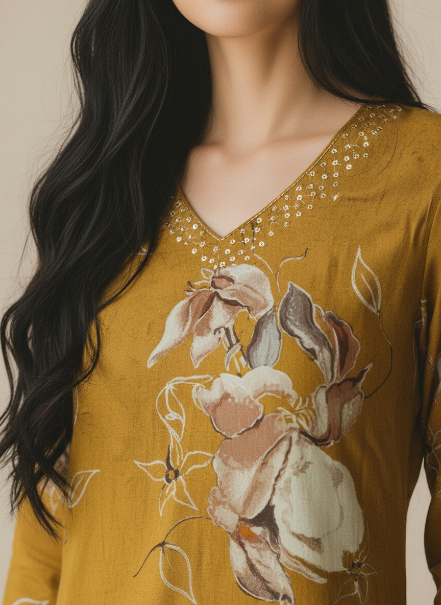 Mustard Bloom Co-ord Set