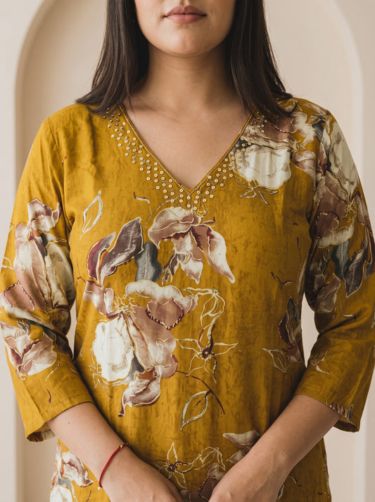Mustard Bloom Co-ord Set